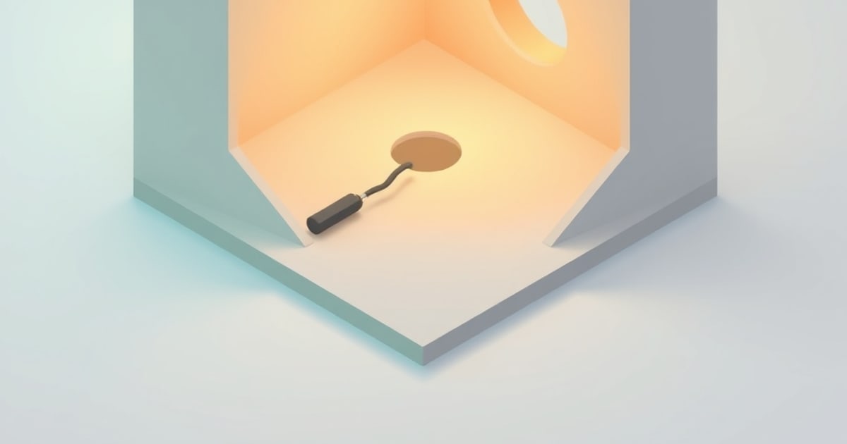 Isometric blue circular filter recessed into a white platform beside a pink panel with a round cut-out, suggesting DNS-level ad blocking